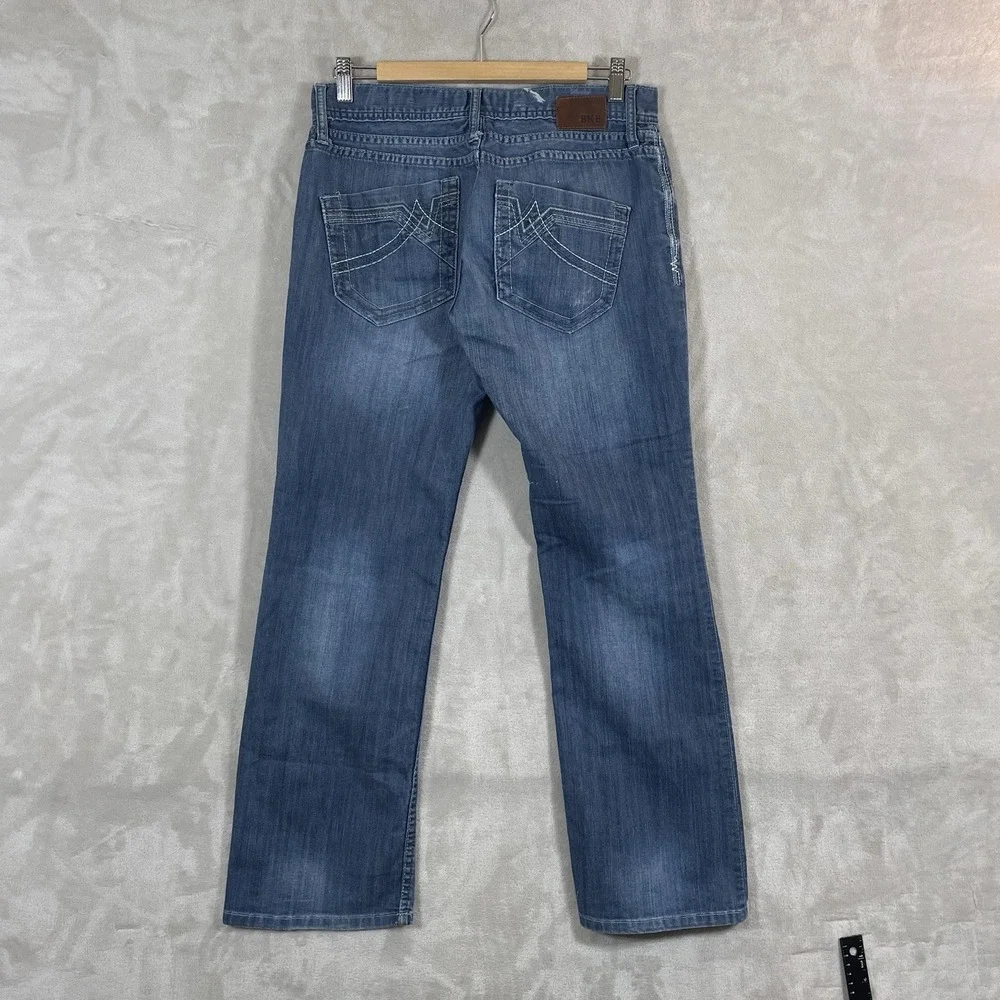 BKE Aiden Bootleg Jeans Mens 30S (30x29) Blue Medium Wash Bootcut Denim
